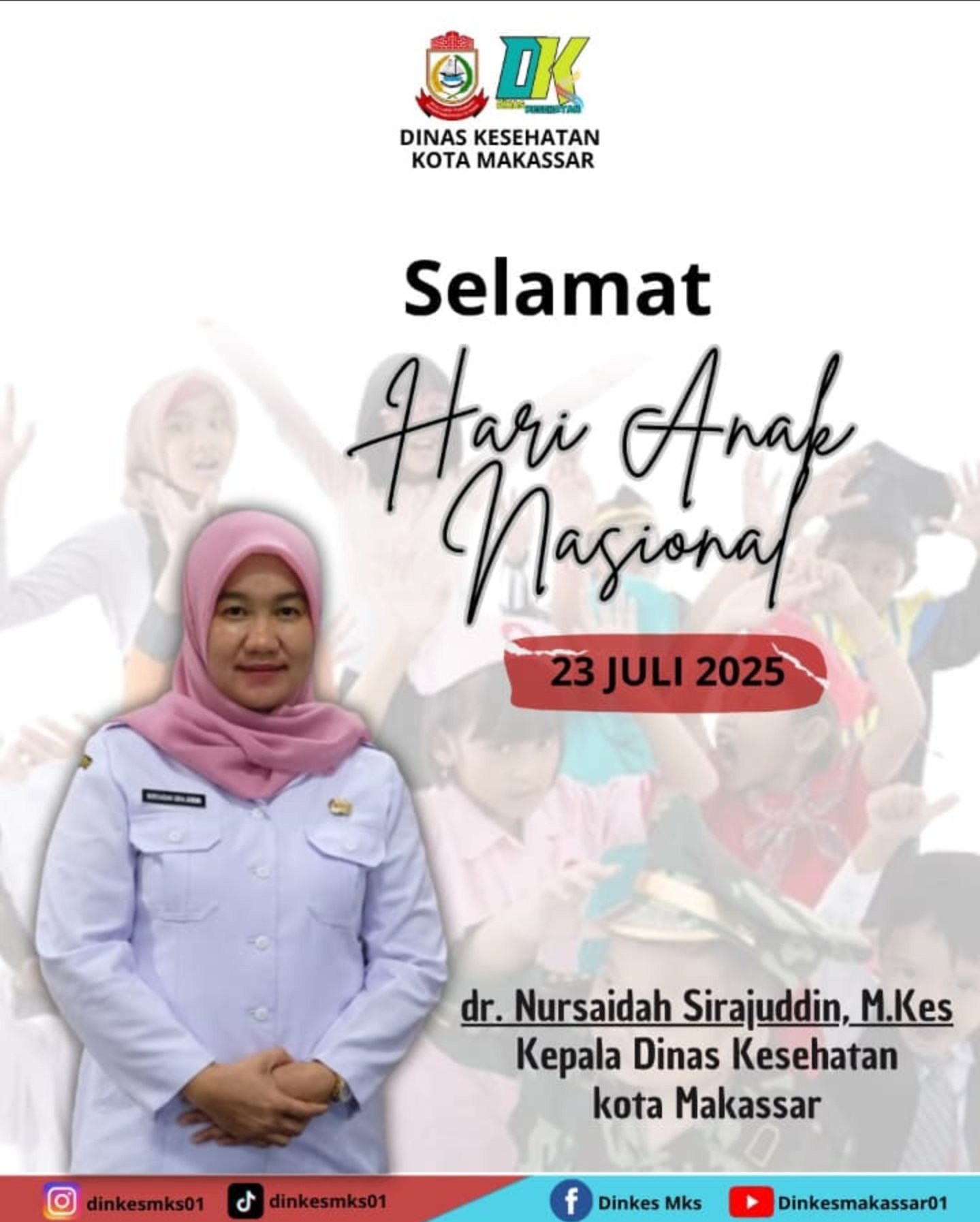 Selamat Hari Anak Nasional 23 Juli 2025: Komitmen Dinas Kesehatan Kota Makassar untuk Anak-Anak Sehat dan Bahagia